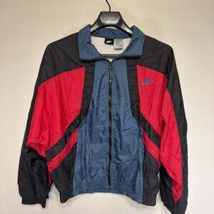 Nike × Vintage Vtg 90s Nike Track Jacket Colorblock Full Zip Winbreaker